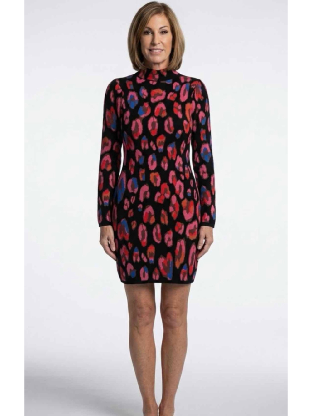 Farm Rio Iridescent Leopards Cut Out Knit Mini Dress NWT Size Medium - Picture 1 of 7
